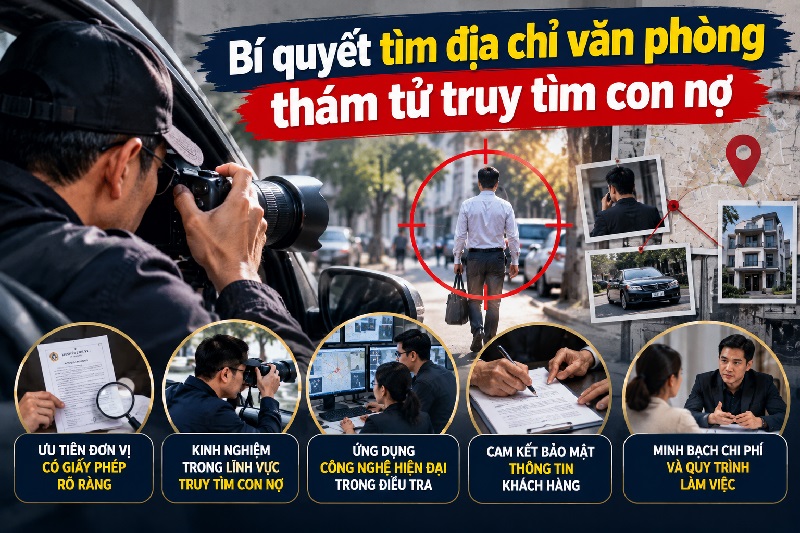 Địa chỉ văn phòng thám tử truy tìm con nợ