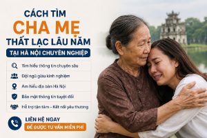 Cách tìm cha mẹ thất lạc lâu năm tại Hà Nội chuyên nghiệp