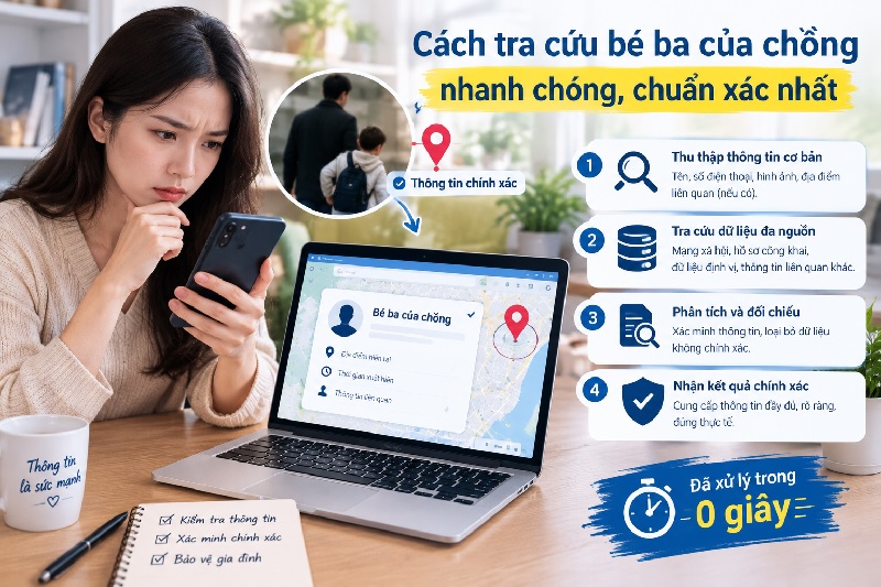Cách tra cứu bé ba của chồng