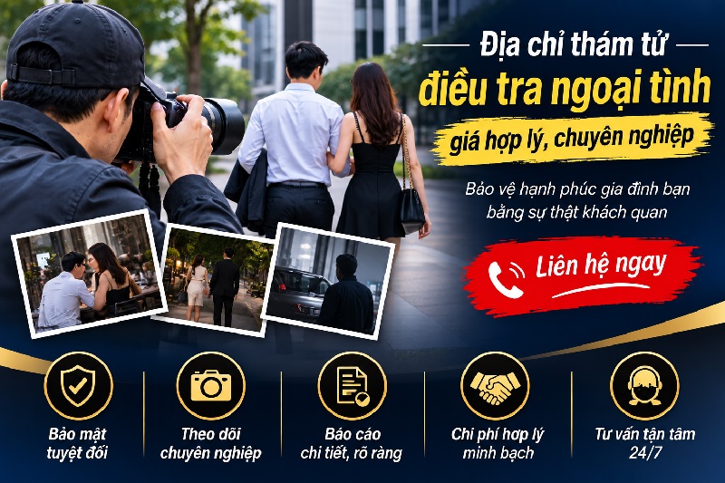 địa chỉ thám tử điều tra ngoại tình giá hợp lý