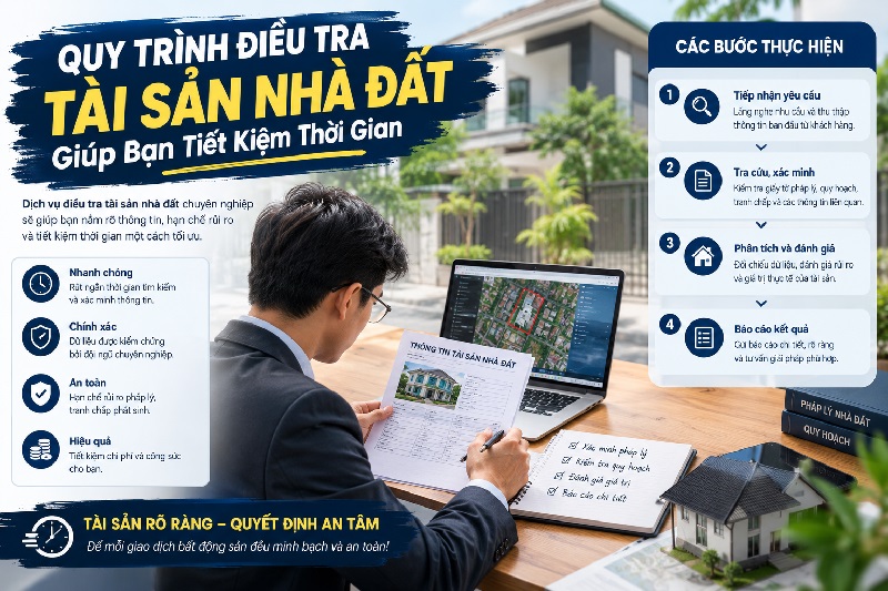 Quy trình điều tra tài sản nhà đất giúp bạn tiết kiệm thời gian