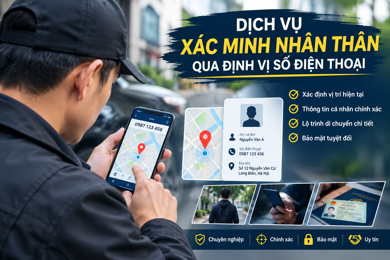 Dịch vụ xác minh nhân thân qua định vị số điện thoại