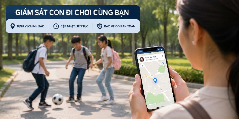 Giám sát con đi chơi cùng bạn