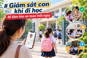 Giám sát con khi đi học