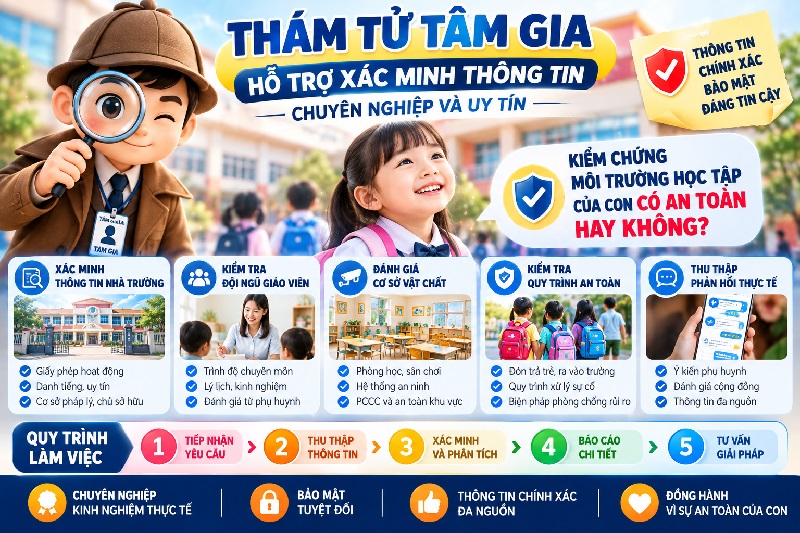 Tâm Gia hỗ trợ xác minh thông tin chuyên nghiệp và uy tín