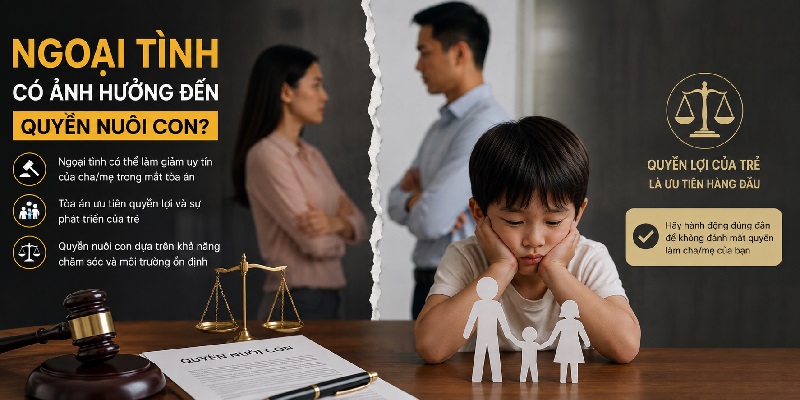 Ngoại tình có ảnh hưởng đến quyền nuôi con