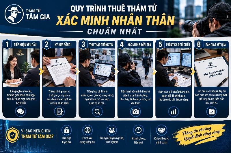 Quy trình thuê thám tử xác minh nhân thân