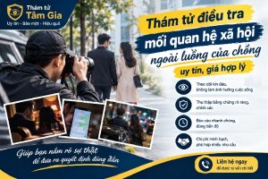 Thám tử điều tra mối quan hệ xã hội ngoài luồng của chồng