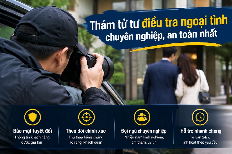 Thám tử tư điều tra ngoại tình chuyên nghiệp