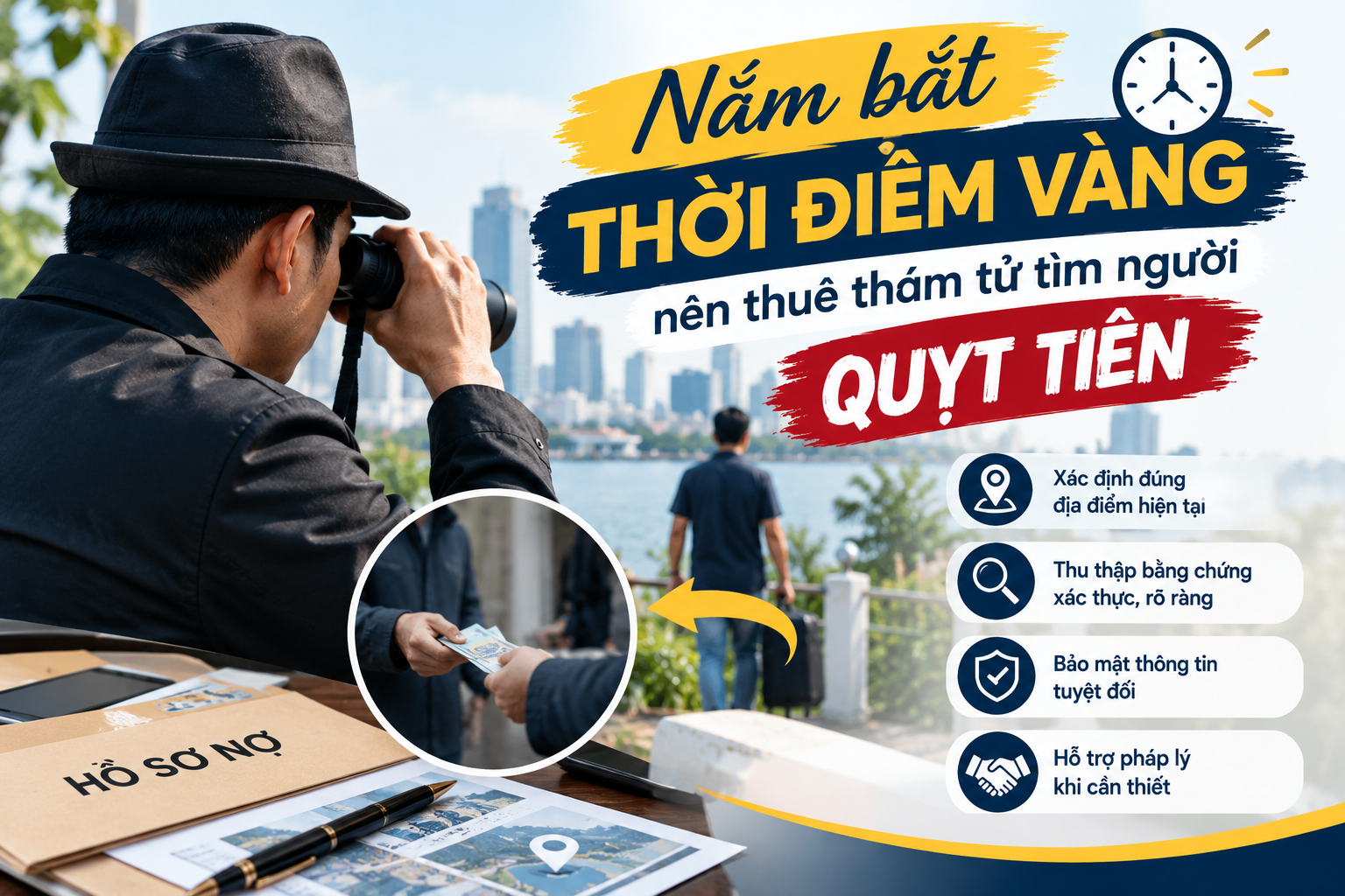 Nắm bắt thời điểm vàng nên thuê thám tử tìm người quỵt tiền