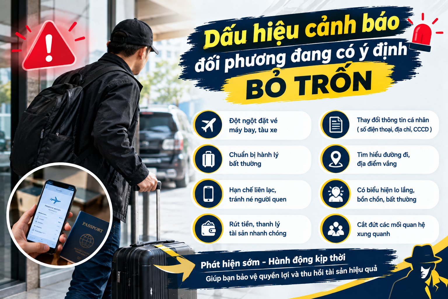 Dấu hiệu cảnh báo đối phương đang có ý định bỏ trốn
