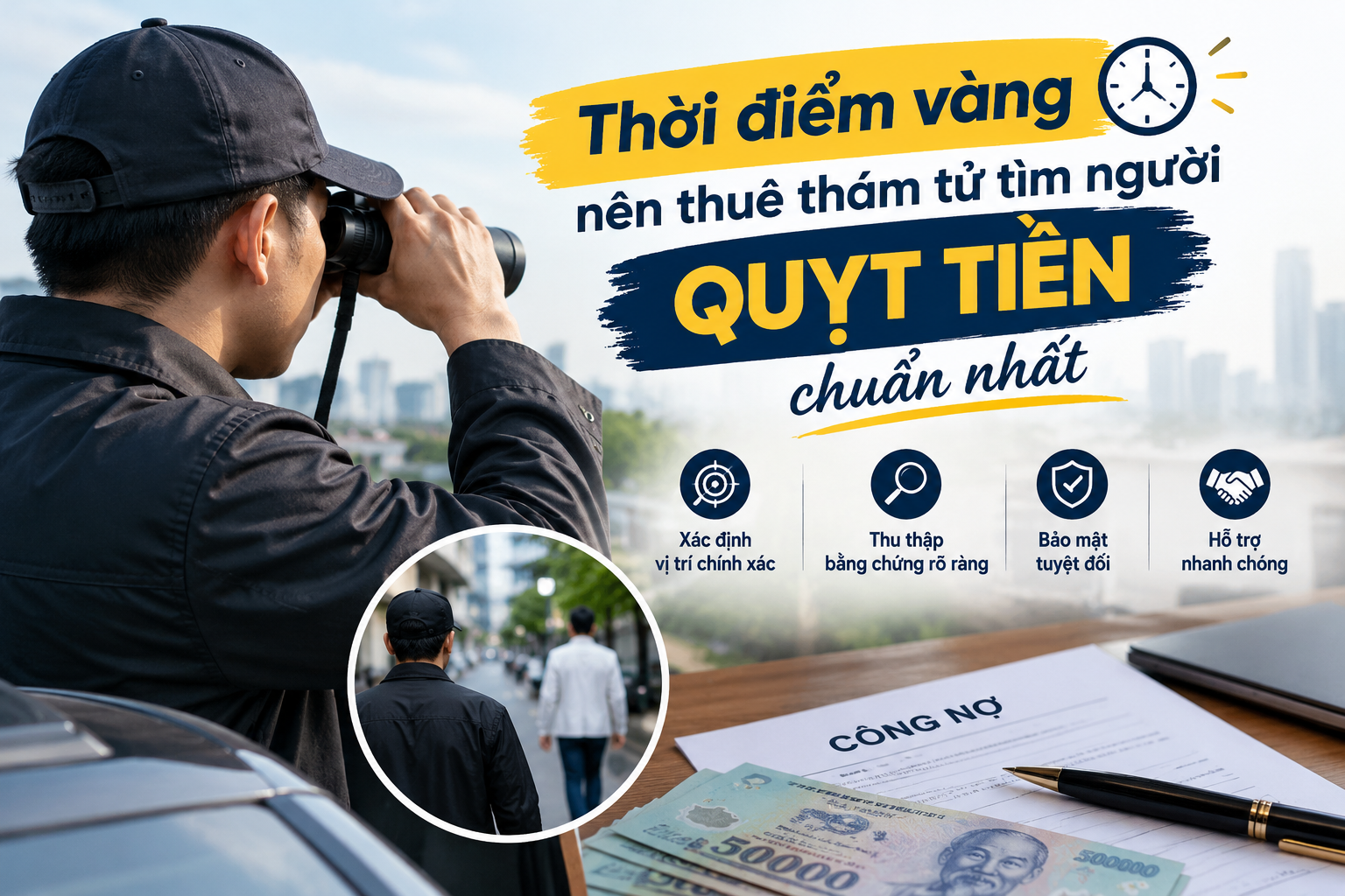 Thời điểm vàng nên thuê thám tử tìm người quỵt tiền